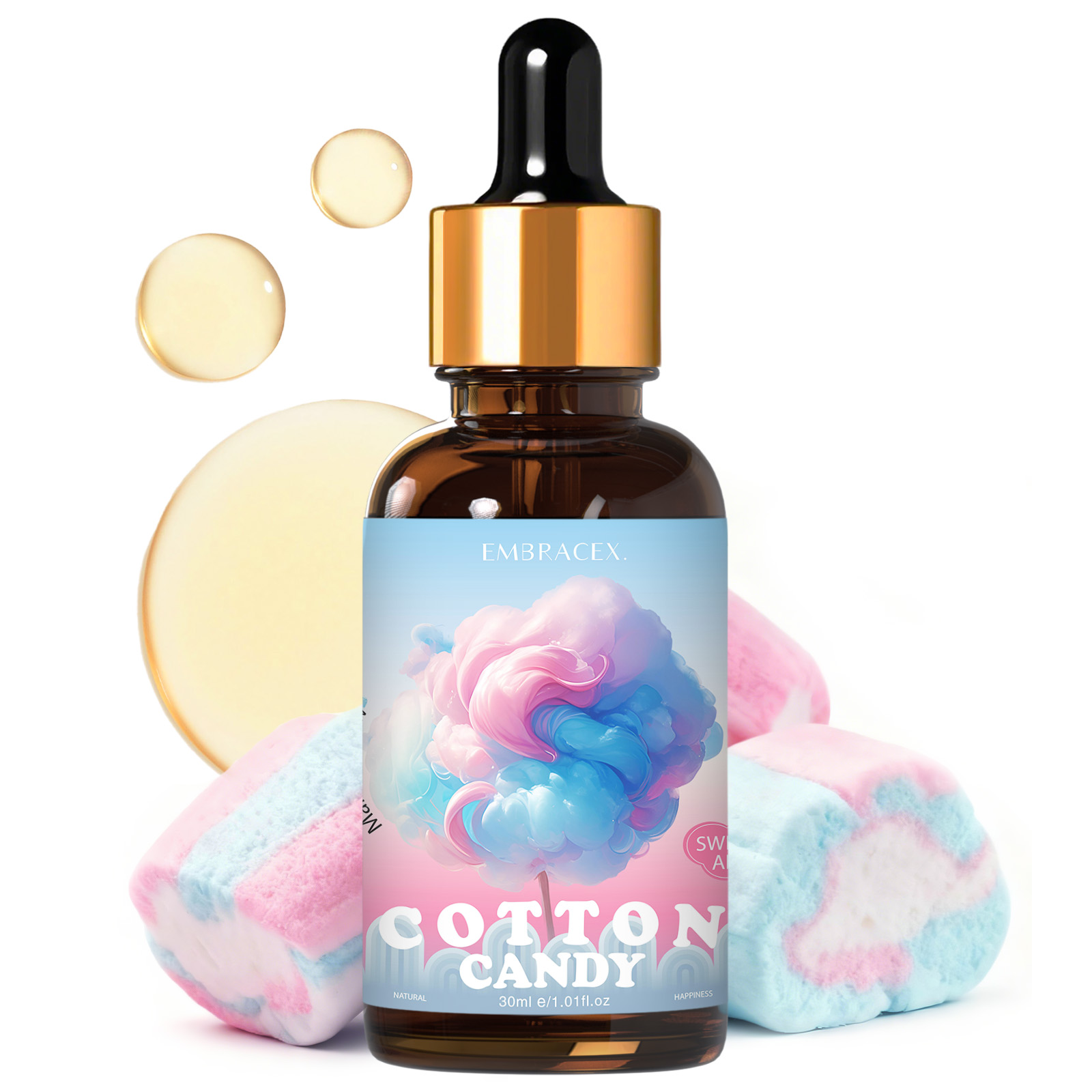 Candle Making Supplies Fragrance Oils - Óleo Essencial de Algodão Doce 30ml,
