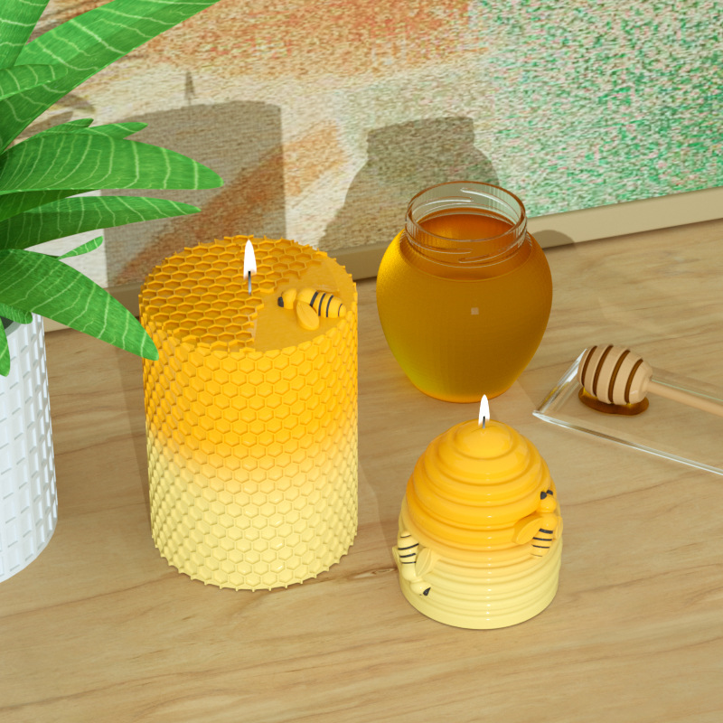 Candle Supplies Beeswax - Molde de silicone de vela, formato