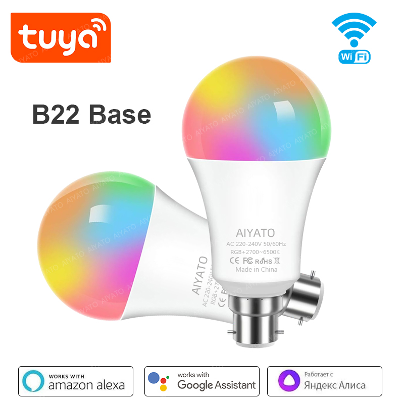 Candle Making Supplies Uk - Lâmpada Inteligente Wi-Fi TUYA B22 Base