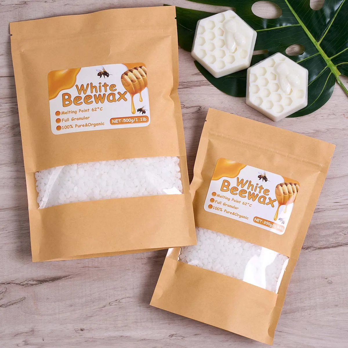 500g cera de abelha branca diy - Candle Supplies Beeswax avaliação e preço